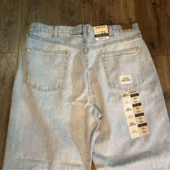 NWT Ariat jeans Mykonos ultra high rise Tom boy distressed jeans 33 reg - Picture 11 of 16